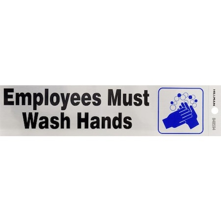 Hillman Wash Hands, Plastic, 2 in x 8 in 848594